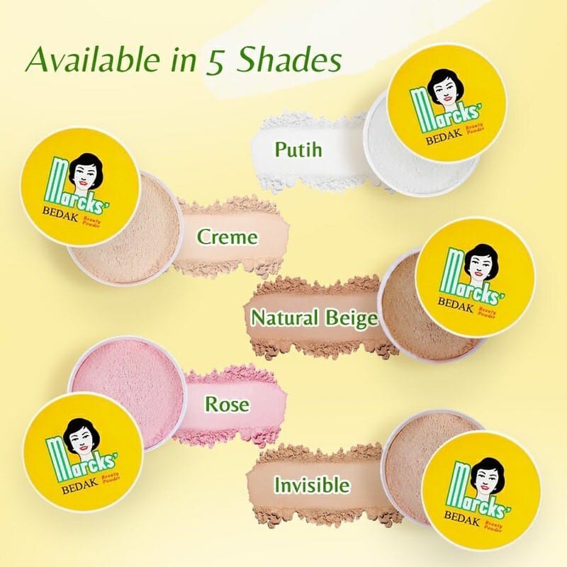 MARCKS BEDAK TABUR (CREME, PUTIH, ROSE, INVISIBLE, NATURAL BEIGE)