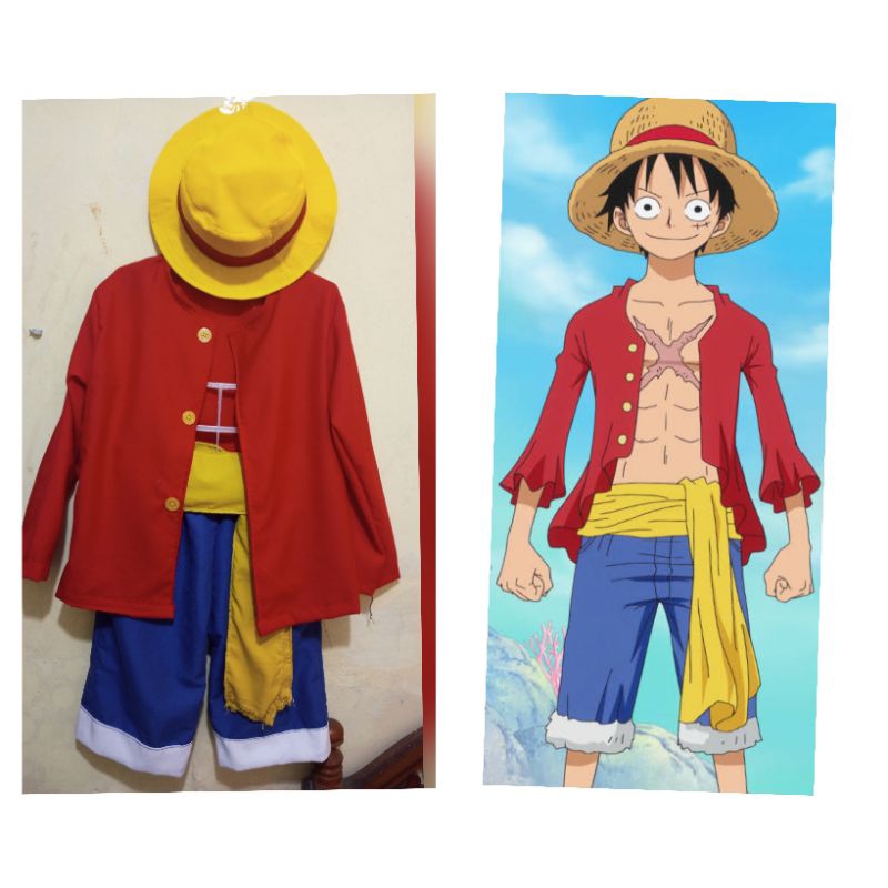 kostum Luffy Anak tangan panjang