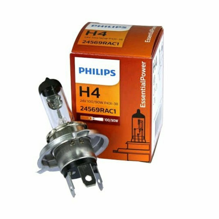 BOHLAM LAMPU PHILIPS HEADLAMP MOBIL H4 100/90W 24V ORIGINAL