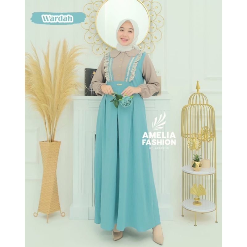 GAMIS ALULA CRINGKLE ORI AMELIA FASHION DRESS CANTIK TERBARU MURAH KEKINIAN