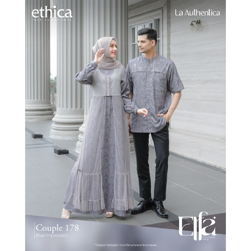 Ethica Couple 178 Blue Impresion Gamis Kagumi 295 Koko Kahfi 283