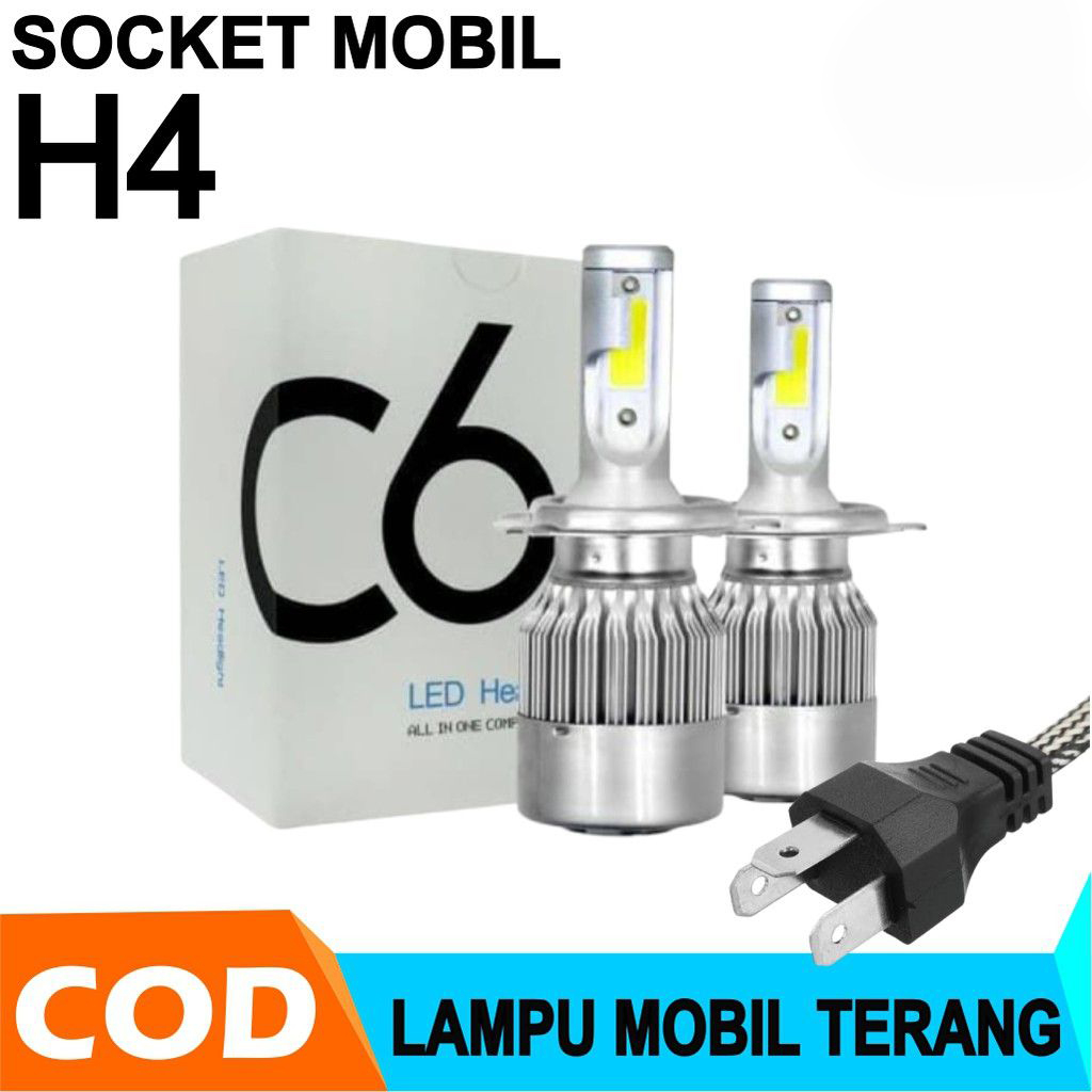 LAMPU UTAMA DEPAN LED C6 H4 MOBIL AVANZA-XENIA-AGYA-AYLA-CALYA-SIGRA-JAZZ-FREED-RUSH OLD-TERIOS OLD-