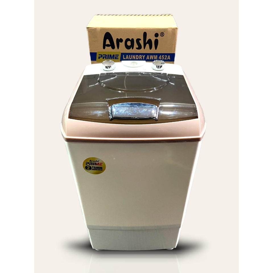 MESIN CUCI ARASHI 4.5KG AWM 451A LAUNDRY  ARASHI MESIN CUCI 4,5 KG - TIPE AWM 451A - mesin cuci 1 tabung