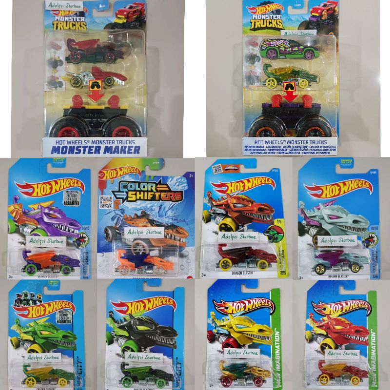 hotwheels hot wheels dragon blaster factory sealed hw city imagination color shifters monster trucks
