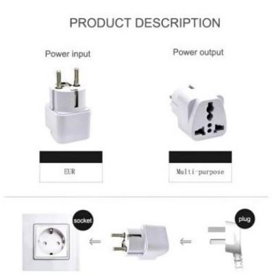 Travel Adapter ke 2 Universal Adaptor 3 Kaki Over Steker (UK + US+ AU) [MF]