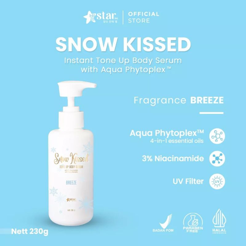 (BeautyQueen_id) STAR INC Snow Kissed Breeze Instant Tone up body serum - lotion mencerahkan kulit.
