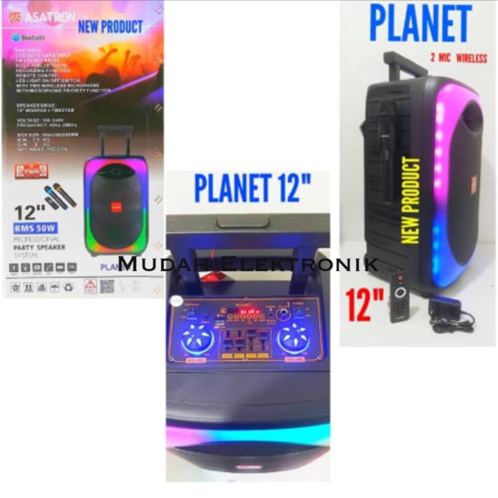 Speaker Asatron Planet 12in Portable Bluetooth