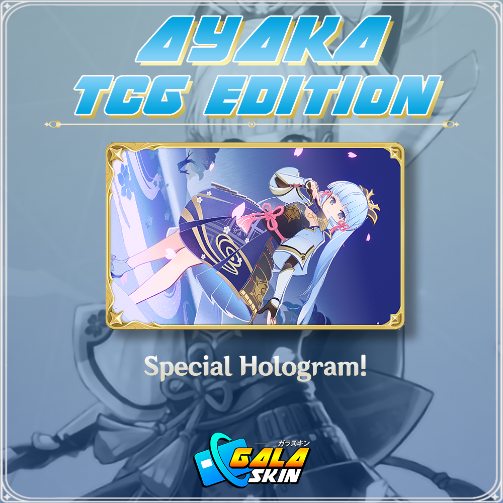Stiker Sticker Skin Kartu Atm Genshin Impact Ayaka TCG Special Hologram AR | GALASKIN