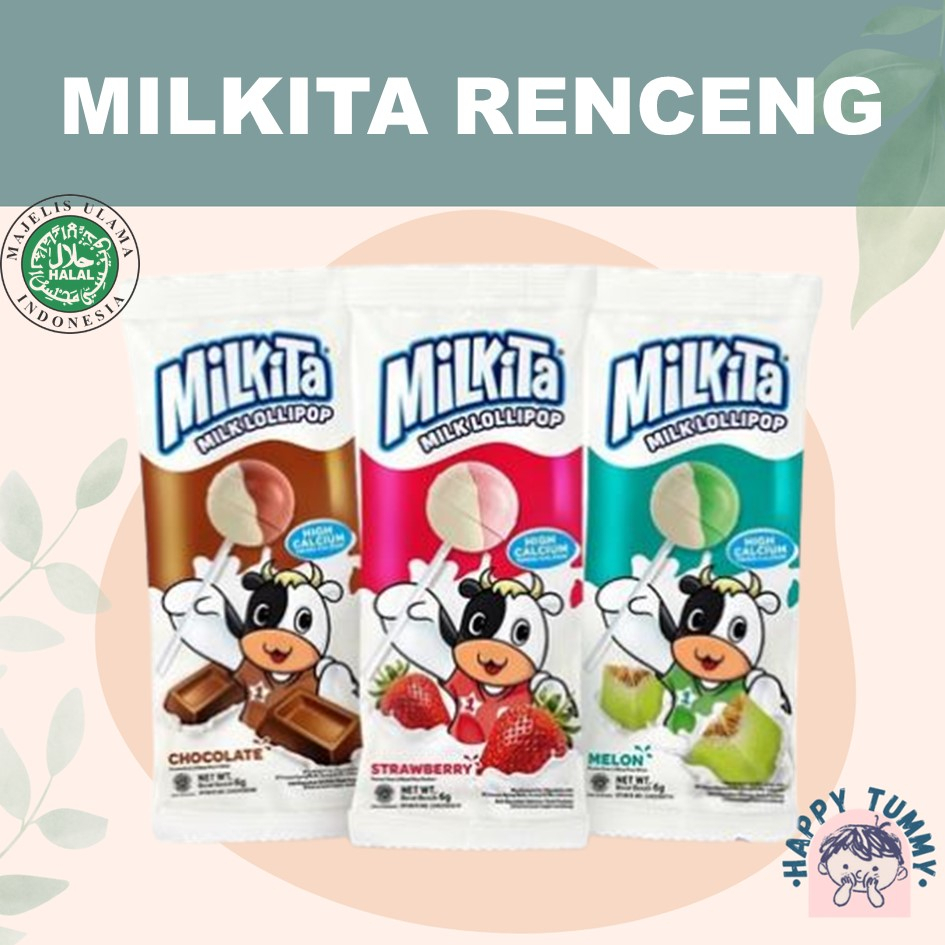 

Milkita Lolipop Renceng 30. permen susu. PAK