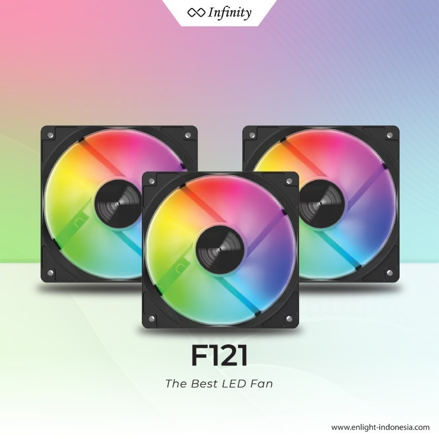 Fan Casing Infinity F121 Rainbow FIX RGB Single FAN 12CM