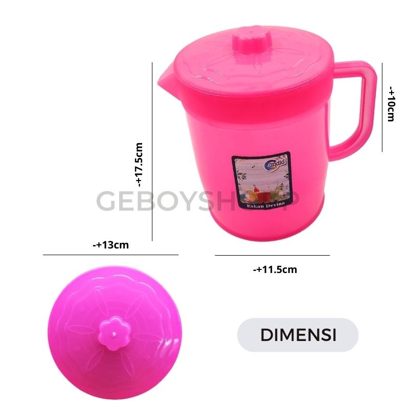 Teko Air Plastik / Eskan Mini / Pitcher Plastik Candid Devina Full Warna Foodgrade 1200ml