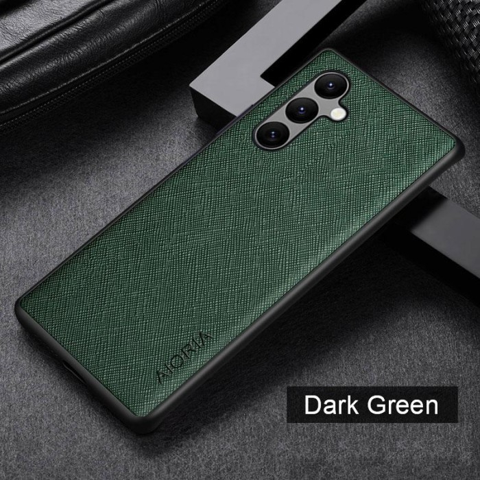 SAMSUNG A13 4G / A24 / A23 SOFTCASE CANVAS CROSS PATTERN AIORIA ORIGINAL COVER SOFT CASE SILICONE - BLACK