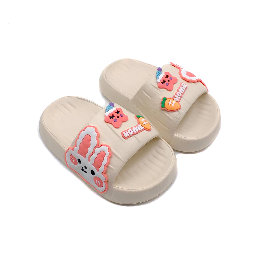 Sandal Selop Anak Perempuan Tebal Bahan Karet Simple Motif  Kelinci Lucu Kekinian