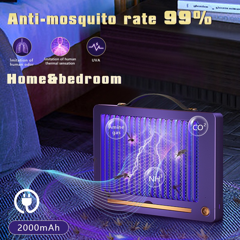 Insect Killer Mosquito Killer Perangkap Nyamuk Lalat Bug Zapper Lampu UV Lampu Nyamuk Pembasmi Nyamuk Listrik Isi Ulang