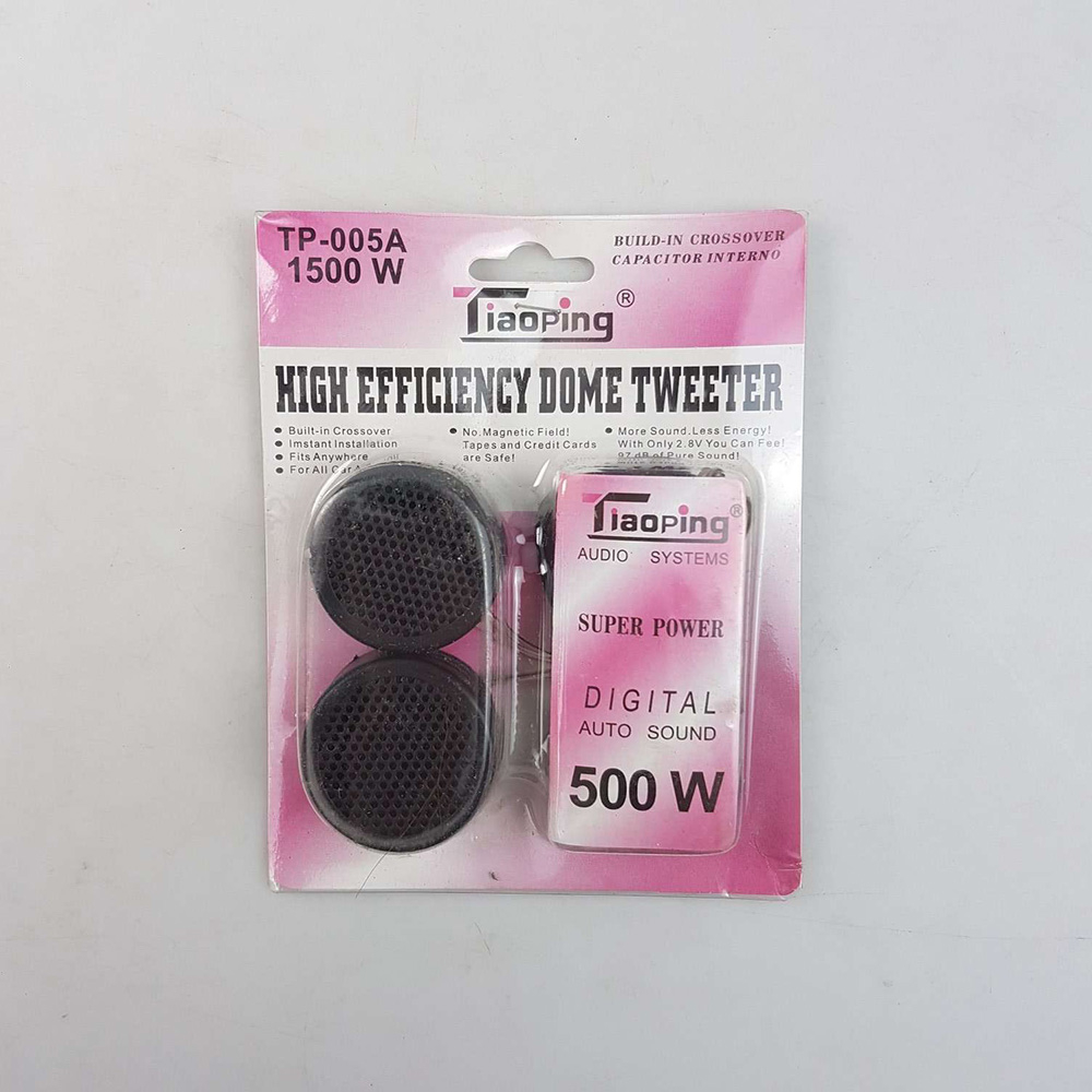 Tiaoping Mini Dome Tweeter Speaker Audio Mobil 500W 2PCS - TP-005A - Black