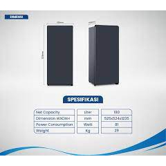 Kulkas Aqua 1 Pintu 180 liter Big Freezer AQR-D225 MDS/MLS