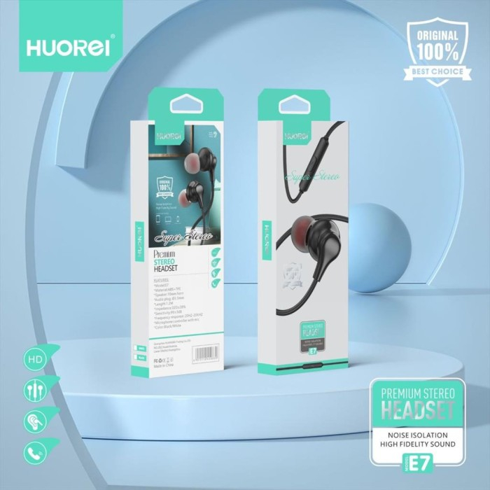 HUOREI Super Stereo Earphone E7 with Microphone