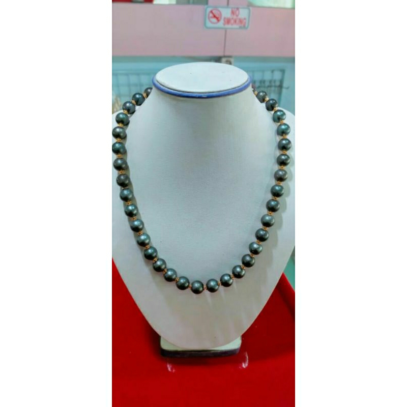 Kalung Mutiara Tahiti Bersertifikat Mutiara Warna Alami