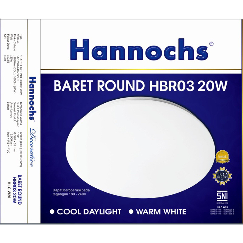 Hannochs LED Baret Round HBR03 15 W, 20 W, 30 W