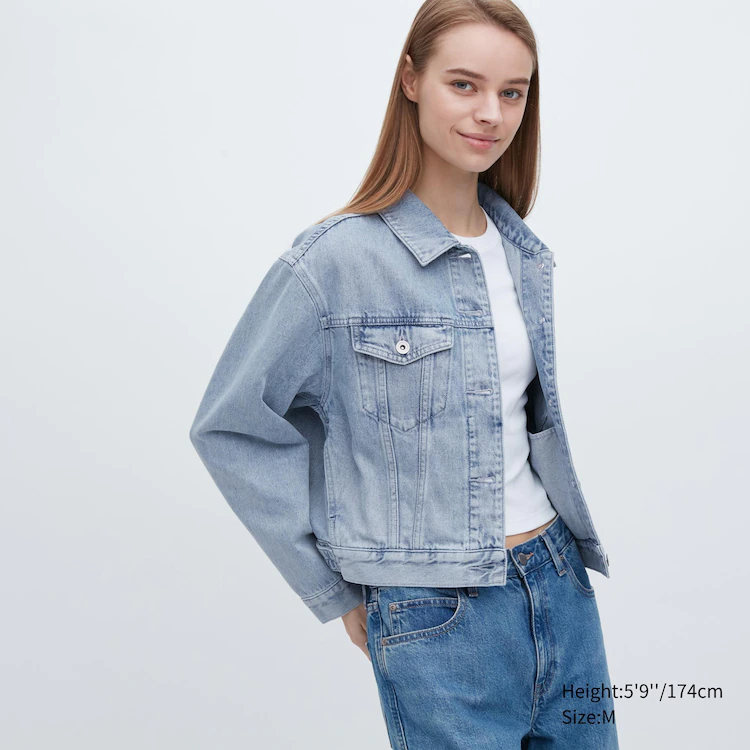 UNIQLO Jaket Crop Denim