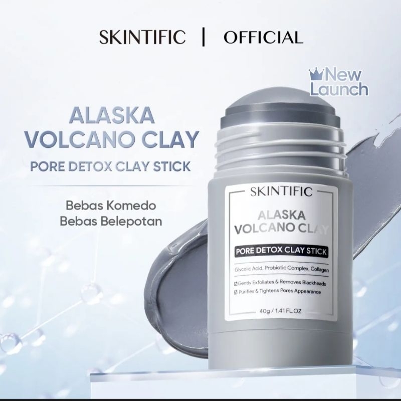 ❣️CHIDLOMSHOP❣️SKINTIFIC Mugwort Acne Clay Stick 40g / Alaska Volcano Pore Detox Clay Stick 40g