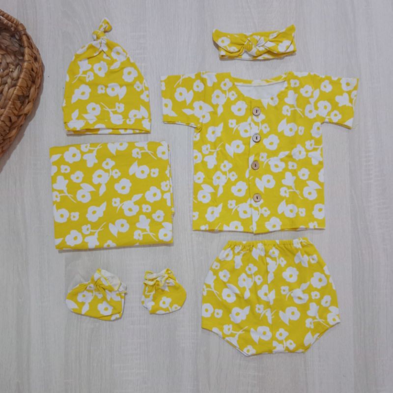 21JPSHOP - Newborn set kaos katun / bedong bayi set baju/ perlengkapan bayi baru lahir / swaddle set