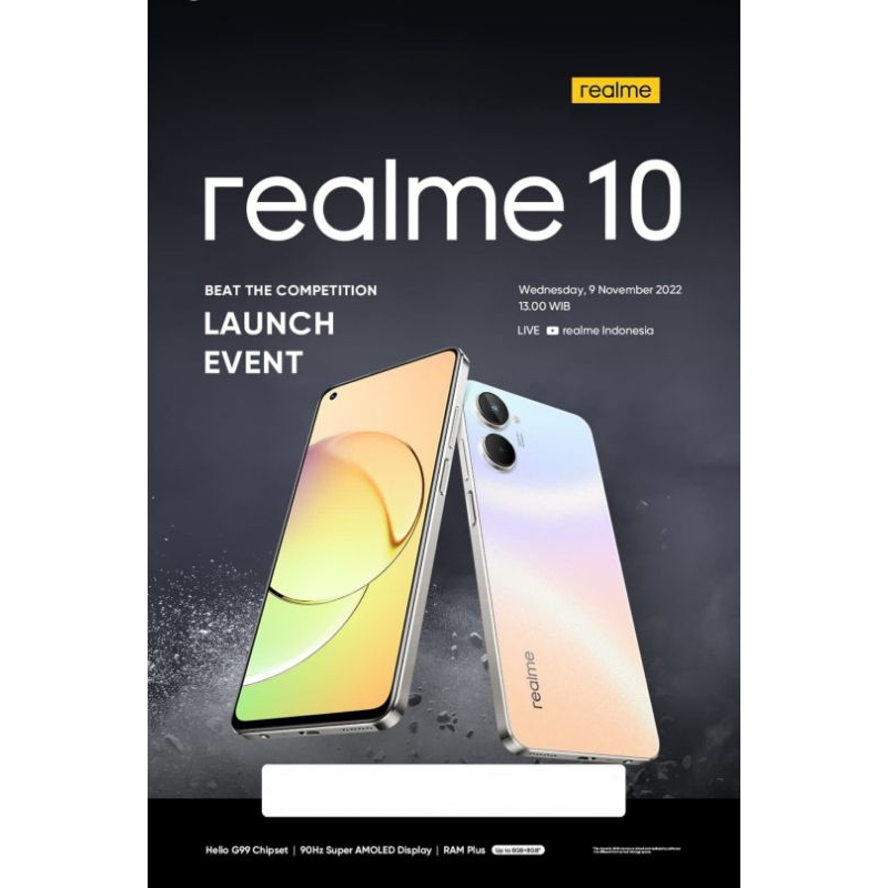 REALME 10 RAM 4GB SAMPAI 8GB.