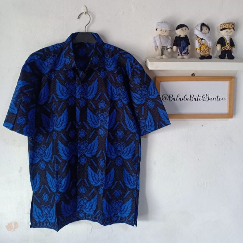 kemeja Batik Baduy Banten motif Tapak kebo
