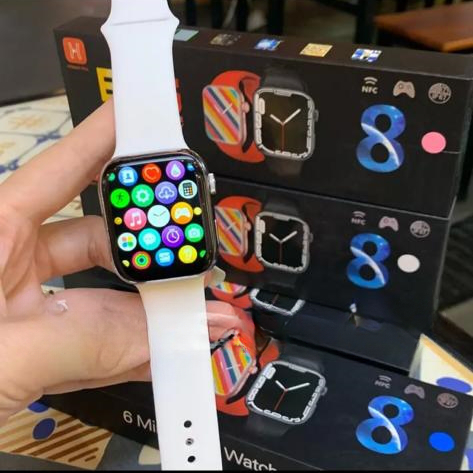 (Bisa COD) SmartWatch Series 8 i13 Pro Full Layar ADA 6 GAME Kalkulator &amp; Password Support Android Ios