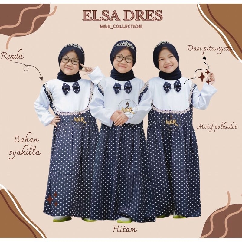 GAMIS ANAK ELSA TERBARU/DRESS ANAK PEREMPUAN