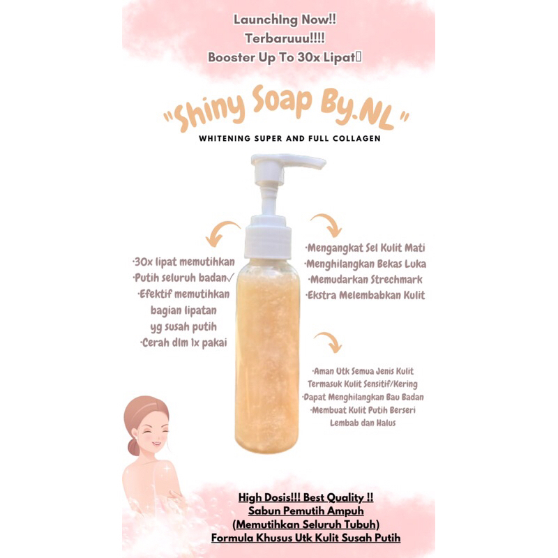 READY Shiny Soap By .NL Terbaru 30 x lipat Memutihkan