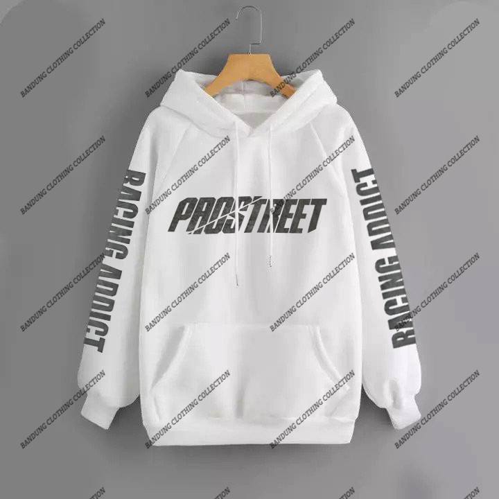 Sweater Hoodie Pria Prostreet Premium Distro / Sweater Hoodie Prostreet Black Skull White Edition