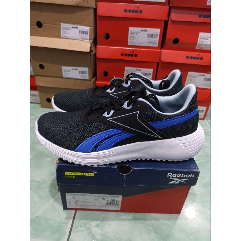 Reebok Lite Sepatu Original Hitam Biru