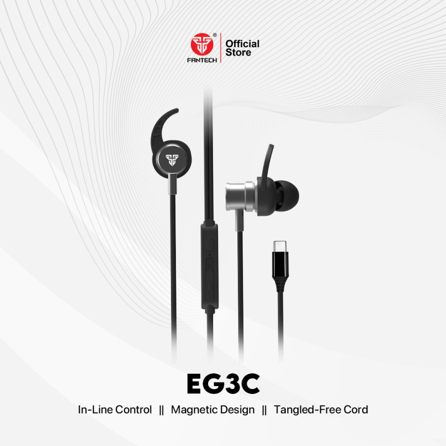 Fantech Earphone TYPE C EG3 Earbuds Premium Alluminium Alloy Magnetic