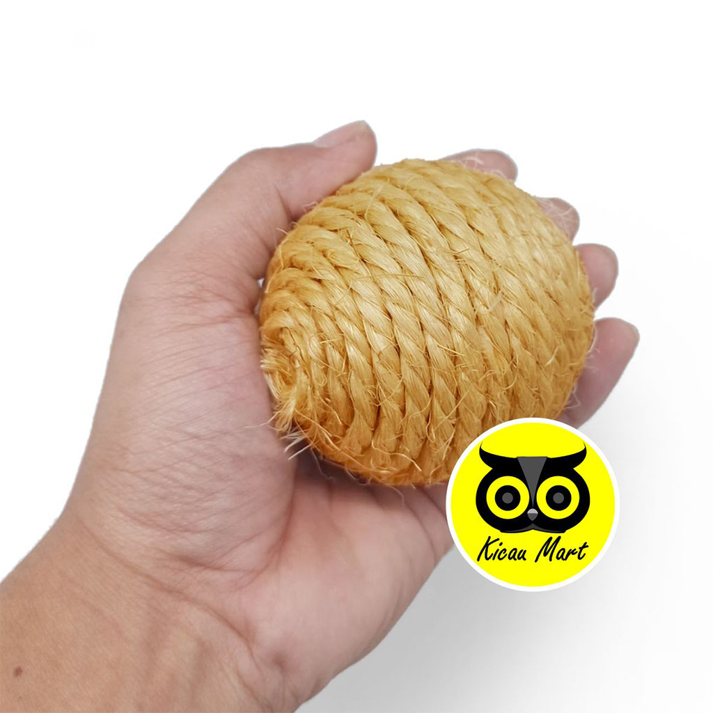 Mainan Kucing Kitten Anabul Bola Cakar Cakaran Goni Rajut Rajutan Grinding Cat Toys Mainan Garukan Hewan