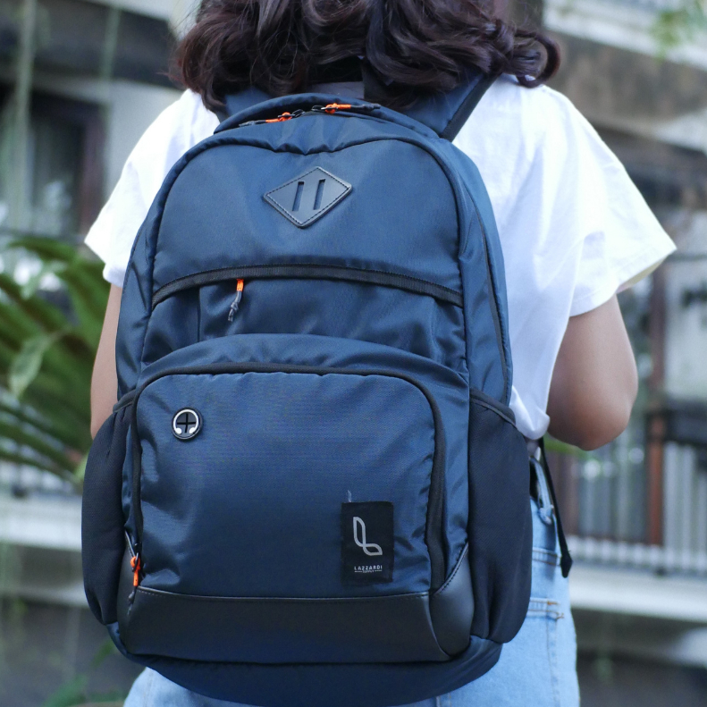 Tas Ransel Pria Wanita Backpack Gendong Punggung Sekolah Kerja Kuliah Hangout Travelling Original Urban Spld Navy