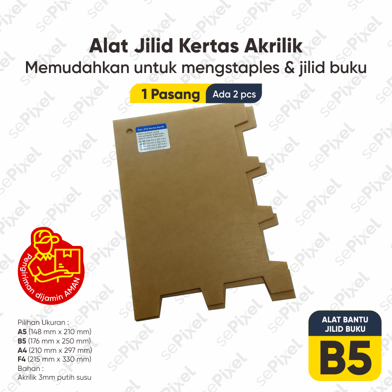 Alat Jilid Kertas Akrilik memudahkan jilid buku F4 A4 B5 A5