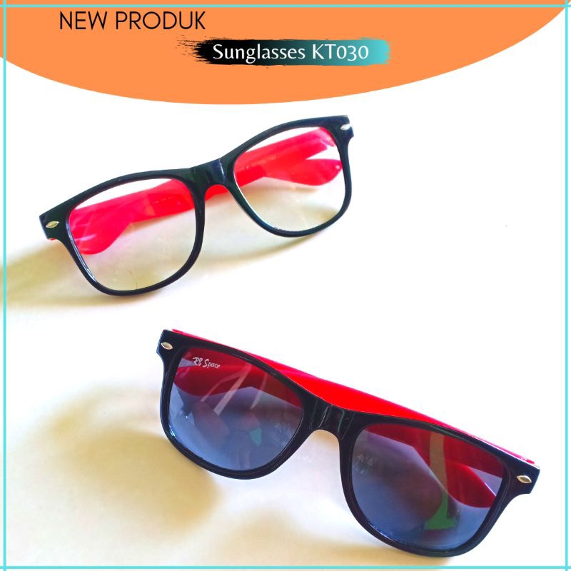 KT030 W,Kacamata Gaya Pria Wanita Unisex Dewasa Hitam Putih Coklat Sunglasses Eyeglas Terbaru