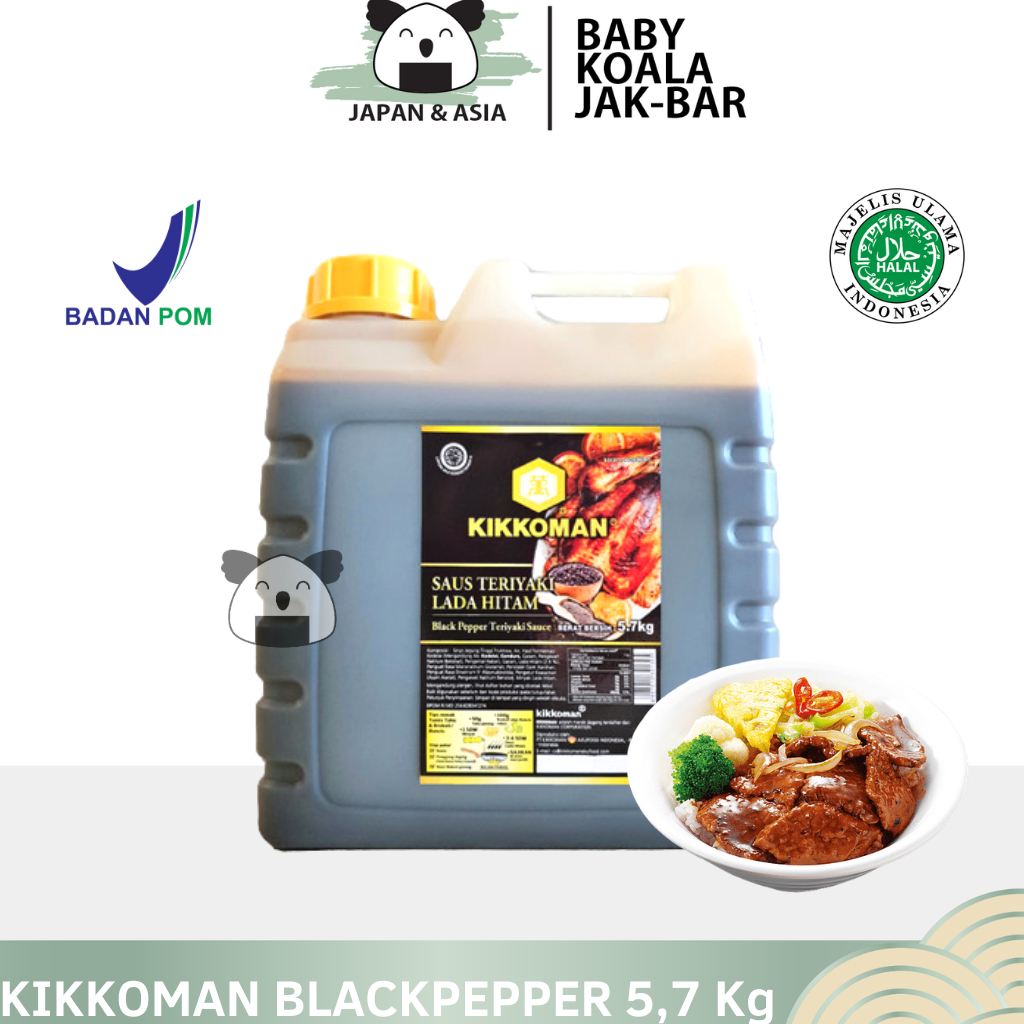 

KIKKOMAN Teriyaki Lada Hitam 5L | Saus Black Pepper Sauce Blackpepper..