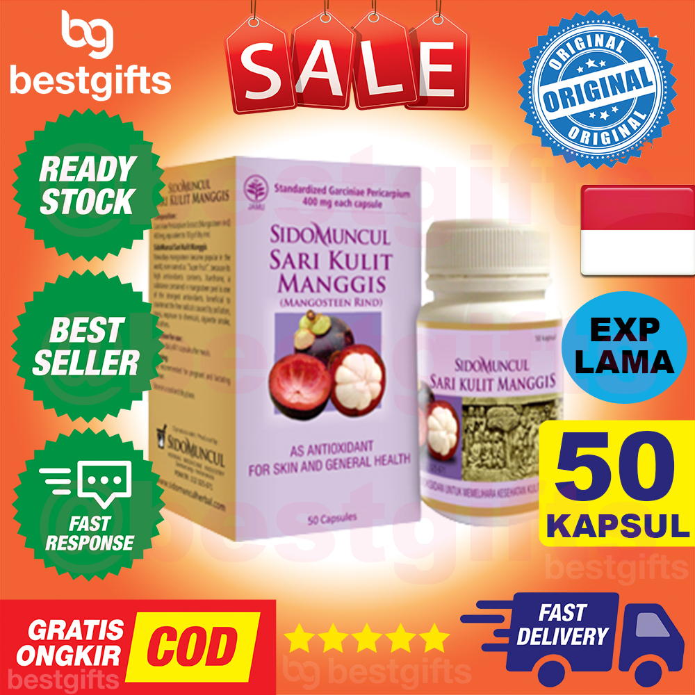SIDOMUNCUL SIDO MUNCUL SARI KULIT MANGGIS ANTIVIRUS ANTIOKSIDAN MEMELIHARA KESEHATAN KULIT DAN TUBUH OBAT KANKER PAYUDARA 50 KAPSUL