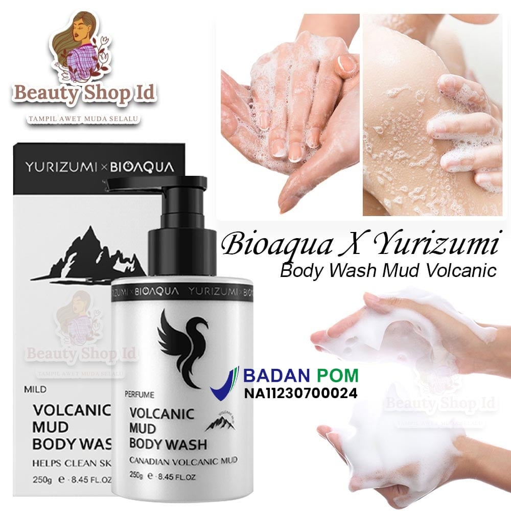 Beauty Jaya - [ BPOM ] BIOAQUA X Yurizumi 250g Body Wash Canadian Vulkanik Pemutih Kulit Badan