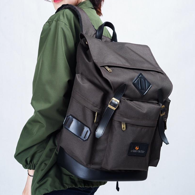 Tas Ransel Pria Wanita Backpack Laptop Gendong Punggung Sekolah Kerja Kuliah Travelling Original Urban Bs Brown