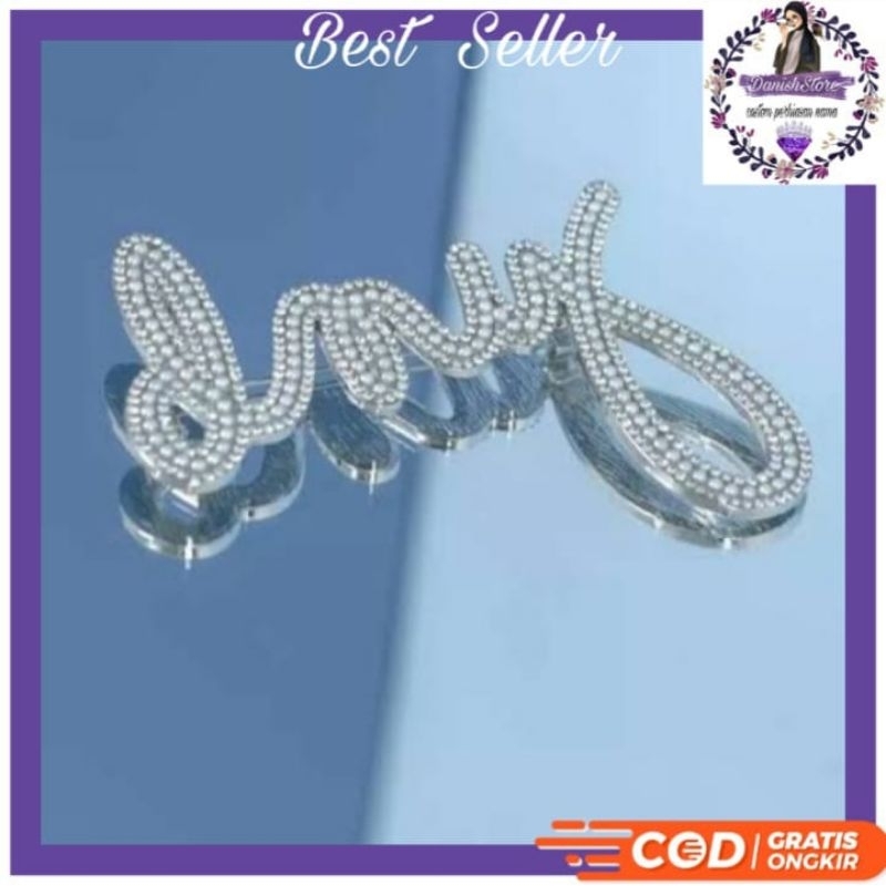 Bros dny motif mutiara handmade/Bros dny mutiara handmade/Bros hijab