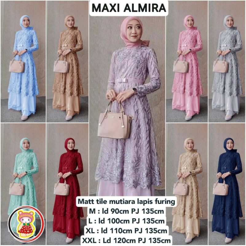 Feodora Fashion / Maxi Almira / fashion muslim / gamis syar'i / gaun wanita / dress party (GOOD QUALITY)