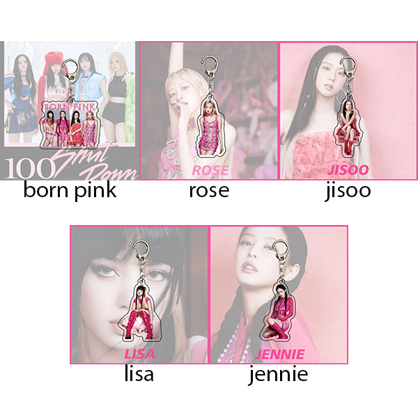 gantungan kunci blackpink bornpink rose jisoo lisa jennie agk041(4e5)