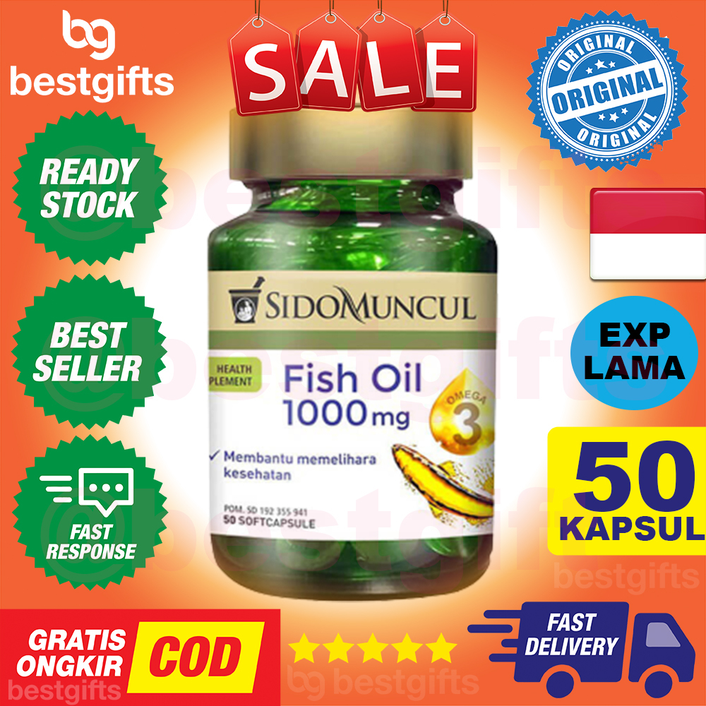 SIDOMUNCUL SIDO MUNCUL NATURAL FISH OIL MEMELIHARA KESEHATAN TUBUH 50 SOFTCAPSUL