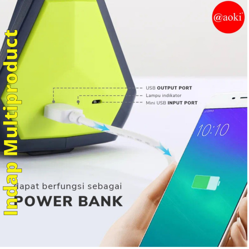 Senter Jumbo Aoki AK-6692 40 Watt + 20 Watt Powerbank