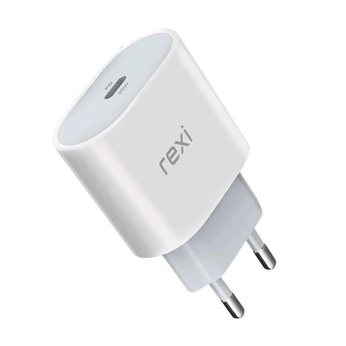 REXI CHARGER TYPE-C CG20 - Travel Charger Adaptor Quick Charge 3.0 + PD 20W Type-C Smartchio Firepro