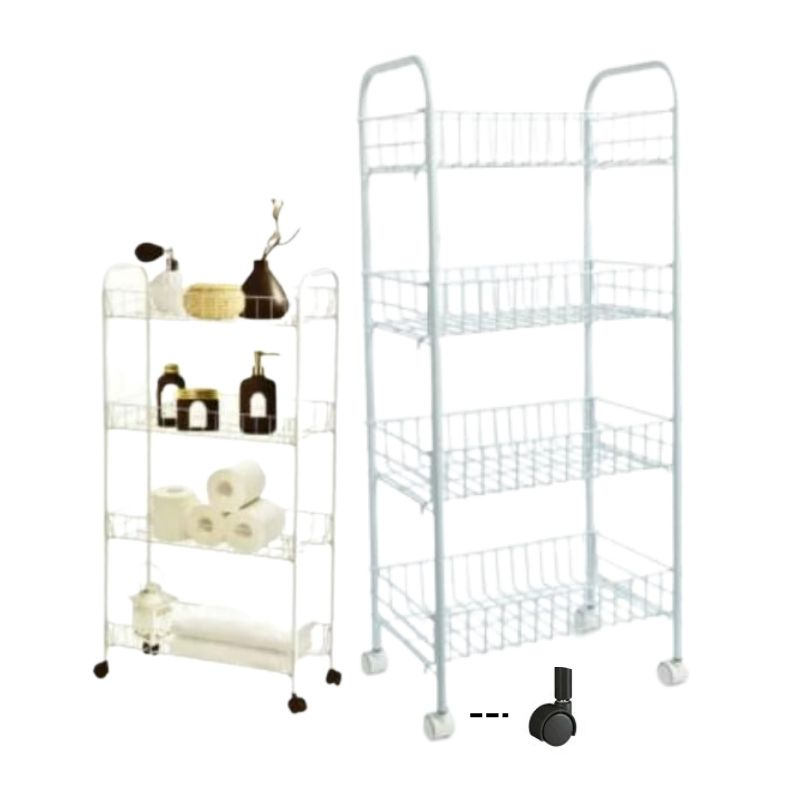 Rak Troli / Rak Trolley / Rak Penyimpanan Serbaguna Susun 4