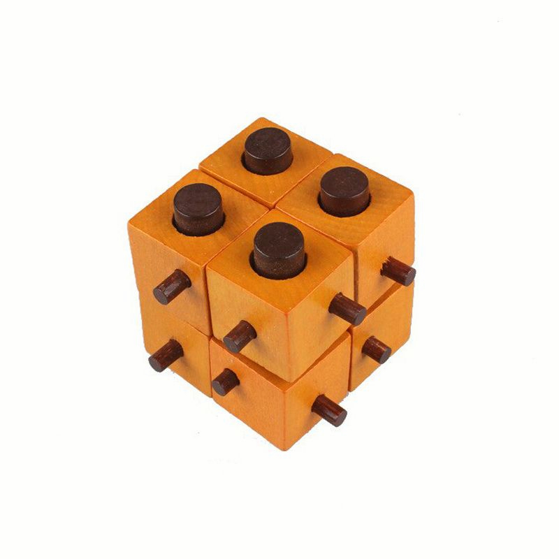 Mainan Edukasi Kayu Mainan Klasik Wooden Cube Kong Ming Luban Lock Adults Kids Brain Teaser Puzzle Educational Toy